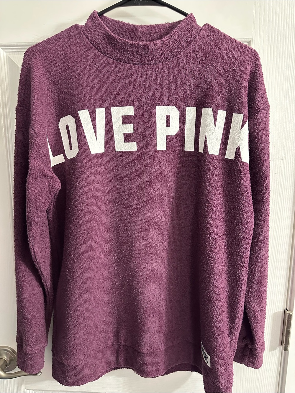 PINK Victoria's Secret Plush Crewneck Sweater in Purple XS